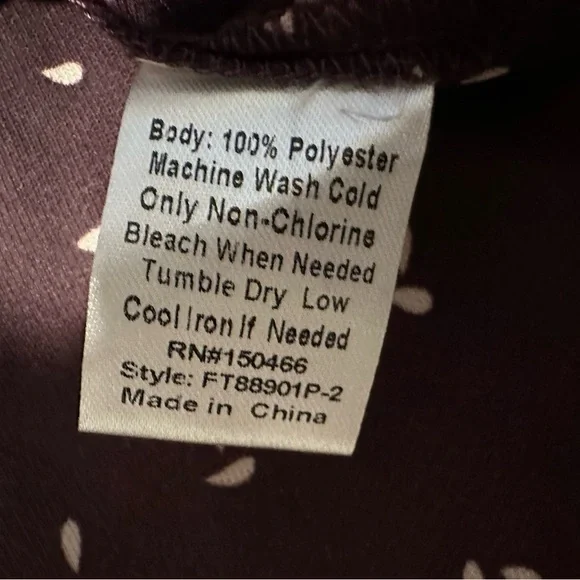 Monday Fun Plum Patterned Blouse Plus Size 3x - Picture 9 of 9